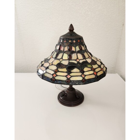 Unbranded Other - Vintage Tiffany Style Lamp Glass Jewel Wall Mount Light 13"X11.5"